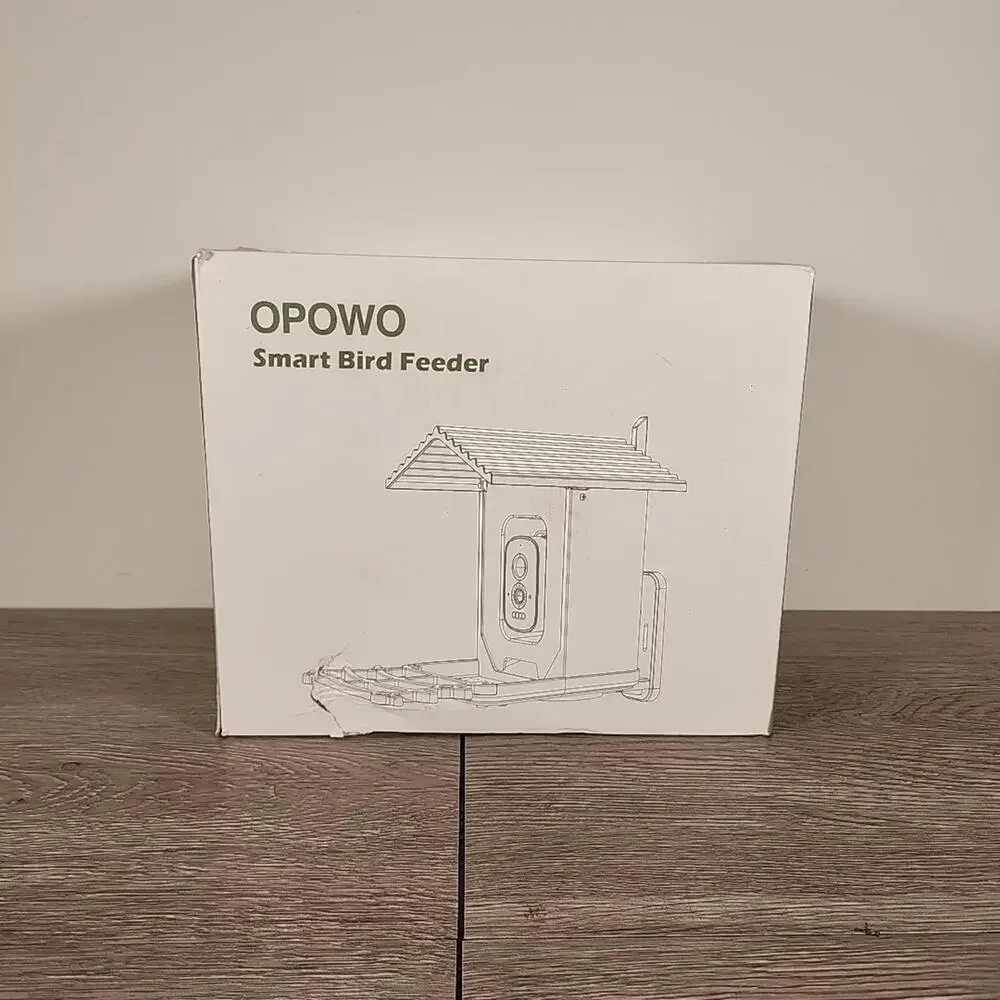 OPOWO Bird Feeder with Camera, 4MP HD AI Identify Smart Bird House Camera wit